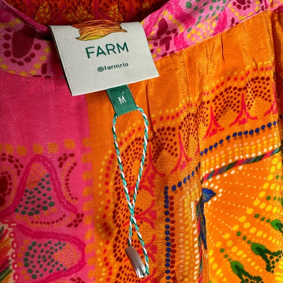 NEW FARM RIO Mixed Scarves Midi Skirt In Multicolor Size Medium - Picture 8 of 16